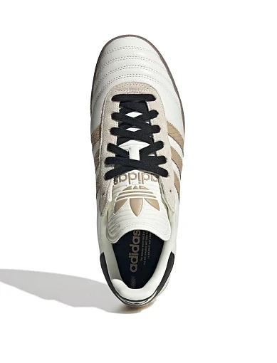 Жіночі кеди Adidas Samba шкіряні молочного кольору - фото 5 - Miraton