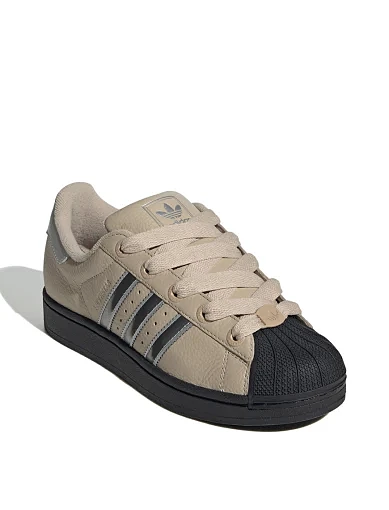 Жіночі кеди Adidas Superstar II шкіряні бежеві - фото 2 - Miraton