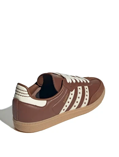 Жіночі кеди Adidas Samba OG шкіряні коричневі - фото 4 - Miraton