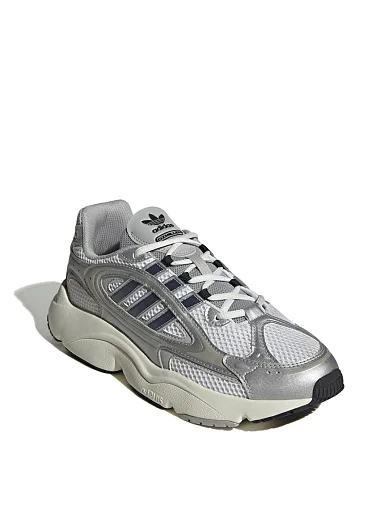 Жіночі кросівки Adidas OZMILLEN з екошкіри сірі - фото 2 - Miraton