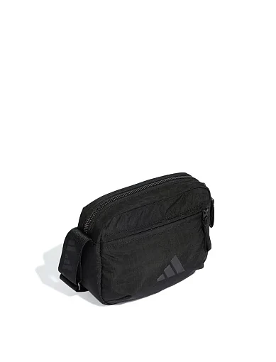 Сумка месенджер Adidas текстильна чорна - фото 3 - Miraton