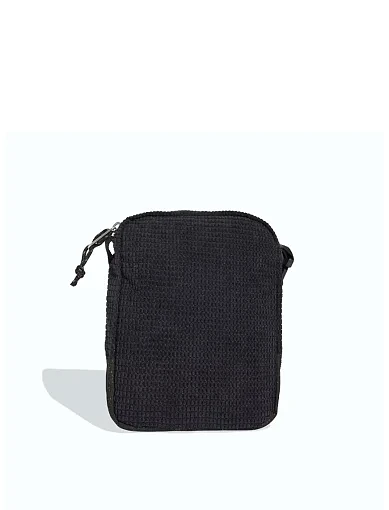 Сумка месенджер Adidas текстильна чорна - фото 2 - Miraton