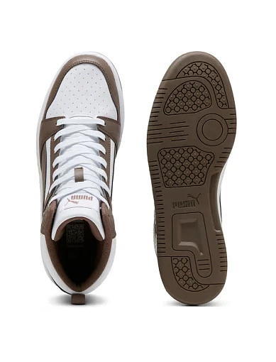 Мужские ботинки PUMA Rebound v6 из экокожи коричневые - фото 5 - Miraton