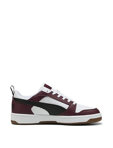 Жіночі кеди PUMA Rebound v6 Low з екошкіри бордові фото 1