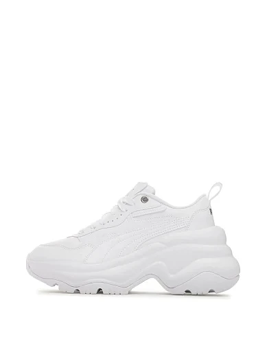 Жіночі кросівки PUMA Cilia Wedge з екошкіри білі - фото 2 - Miraton