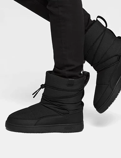 Жіночі дутики PUMA Snowbae Wns шкіряні чорні - фото 2 - Miraton