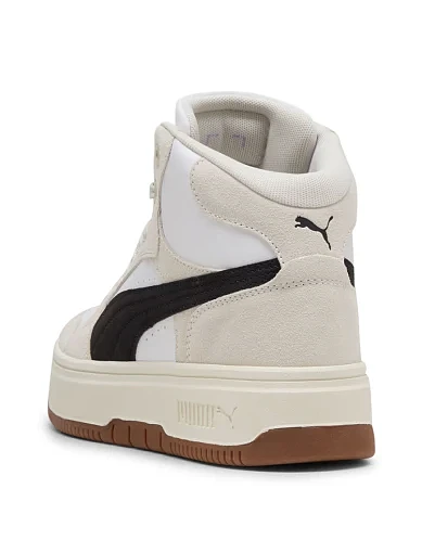 Женские ботинки PUMA Rebound Mid SD кожаные молочного цвета - фото 4 - Miraton