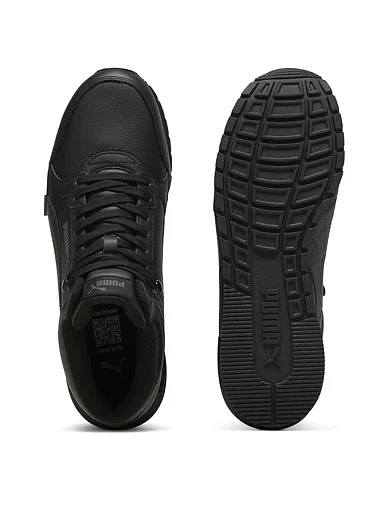 Мужские ботинки PUMA ST Runner v4 Mid кожаные черные - фото 4 - Miraton