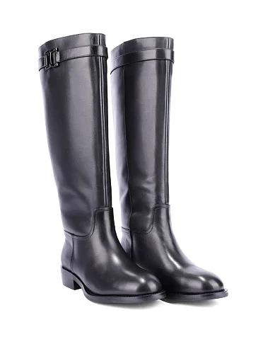 Женские сапоги Attizzare кожаные черные - фото 2 - Miraton