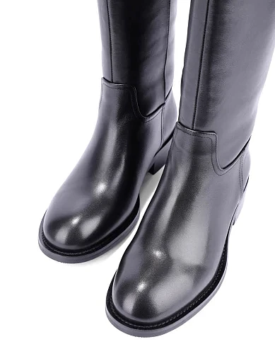 Женские сапоги Attizzare кожаные черные - фото 5 - Miraton