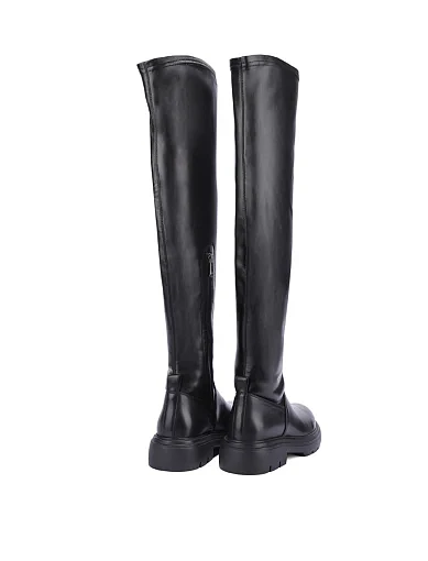 Жіночі ботфорти шкіряні чорні(GZ6860-25-1) - фото 4 - Miraton