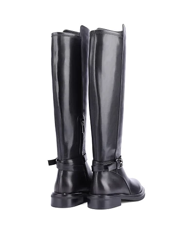 Жіночі ботфорти Attizzare шкіряні чорні(FT2408-1624-1BM) - фото 4 - Miraton