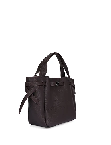 Женская сумка кожаная коричневая - фото 2 - Miraton