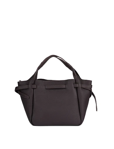 Женская сумка кожаная коричневая - фото 3 - Miraton