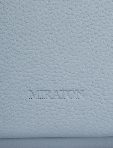 Женская сумка кожаная голубая - фото 4 - Miraton