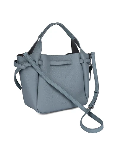 Женская сумка кожаная голубая - фото 5 - Miraton