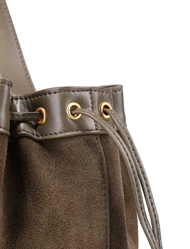 Жіноча сумка шоппер замшева зелена(89-8789) - фото 4 - Miraton