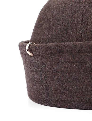 Шапка тканевая коричневая - фото 4 - Miraton