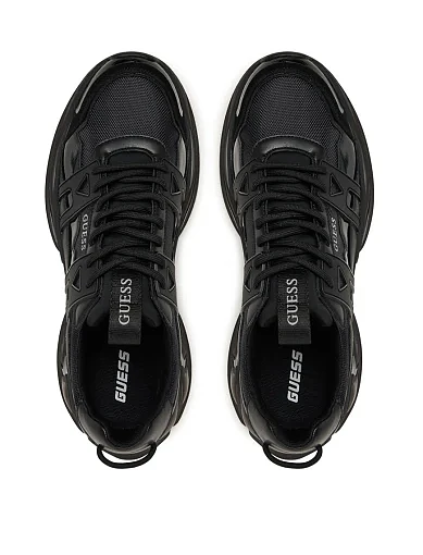Чоловічі кросівки Guess з екошкіри чорні (FMFUNO ELL12) - фото 4 - Miraton