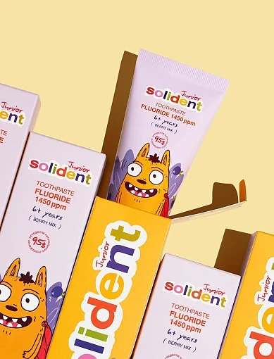 Зубна паста(Дитяча зубна паста Solident Junior, SOLIDENT 50 ml) - фото 2 - Miraton