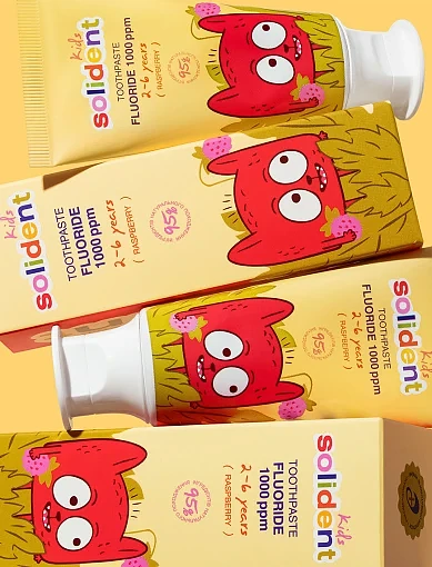 Зубна паста(Дитяча зубна паста Solident Kids, SOLIDENT 50 ml) - фото 2 - Miraton