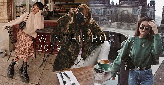 Зимние ботинки на платформе – с чем носить winter boots в 2019