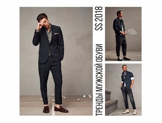 Тренды мужской обуви коллекции SS 2018