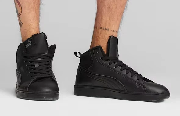 Чоловічі черевики PUMA Smash 3.0 L з екошкіри чорні фото 