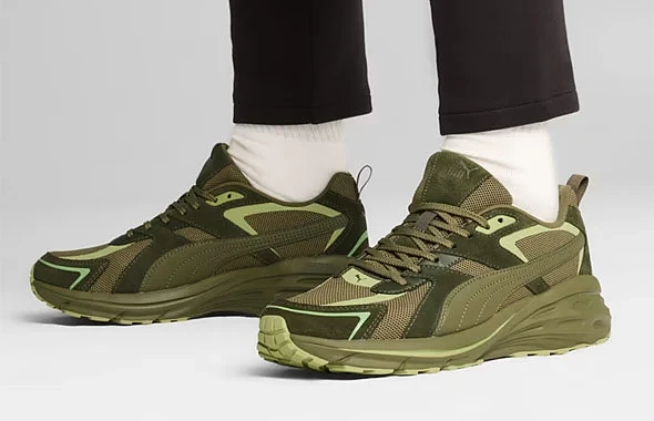Чоловічі кросівки PUMA Hypnotic LS замшеві зелені фото 