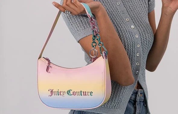 Жіноча сумка хобо Juicy Couture з екошкіри різнокольорова фото 