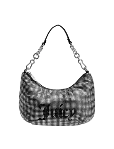 Сумка жіноча хобо Juicy Couture з камінням чорна фото 1