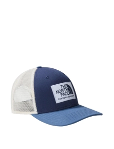 Мужская кепка North Face Mudder Trucker тканевая синяя - фото  - Miraton