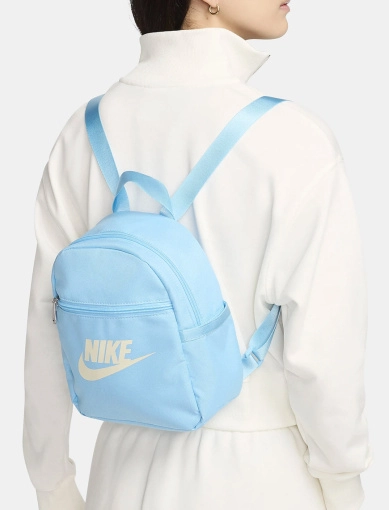 Рюкзак Nike тканевый синий с логотипом фото 1