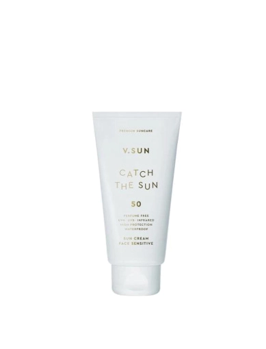 Сонцезахисний крем для обличчя V.SUN, sun cream face sensitive SPF 50 Perfume Free 75 мл фото 1