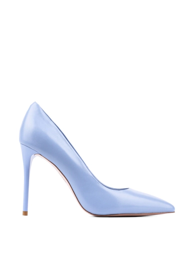 Жіночі туфлі човники MiaMay блакитні шкіряні фото 1