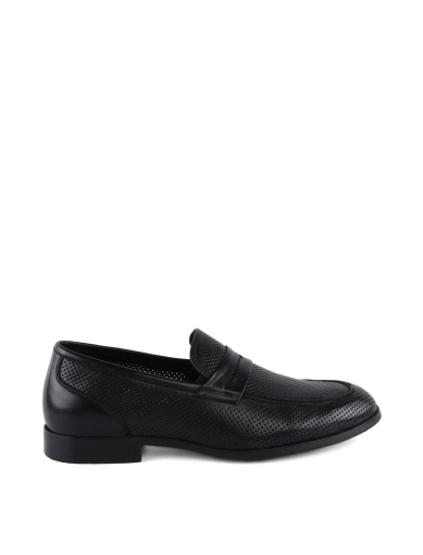 Мужские туфли кожаные черные лоферы фото 1