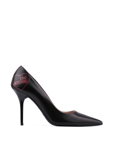Жіночі туфлі човники Love Moschino чорні шкіряні - фото  - Miraton