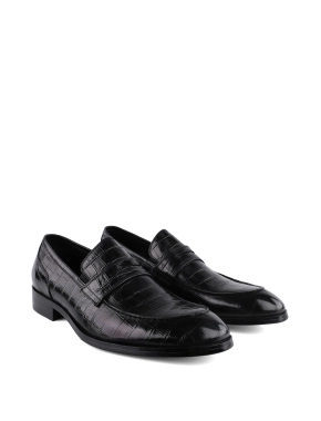 Мужские туфли лоферы Miguel Miratez черные 1357-218-A600